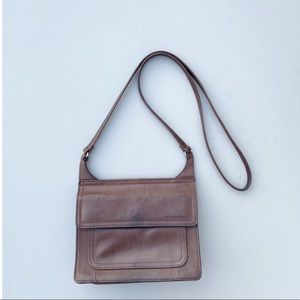 Fossil Brown Leather Crossbody Bag